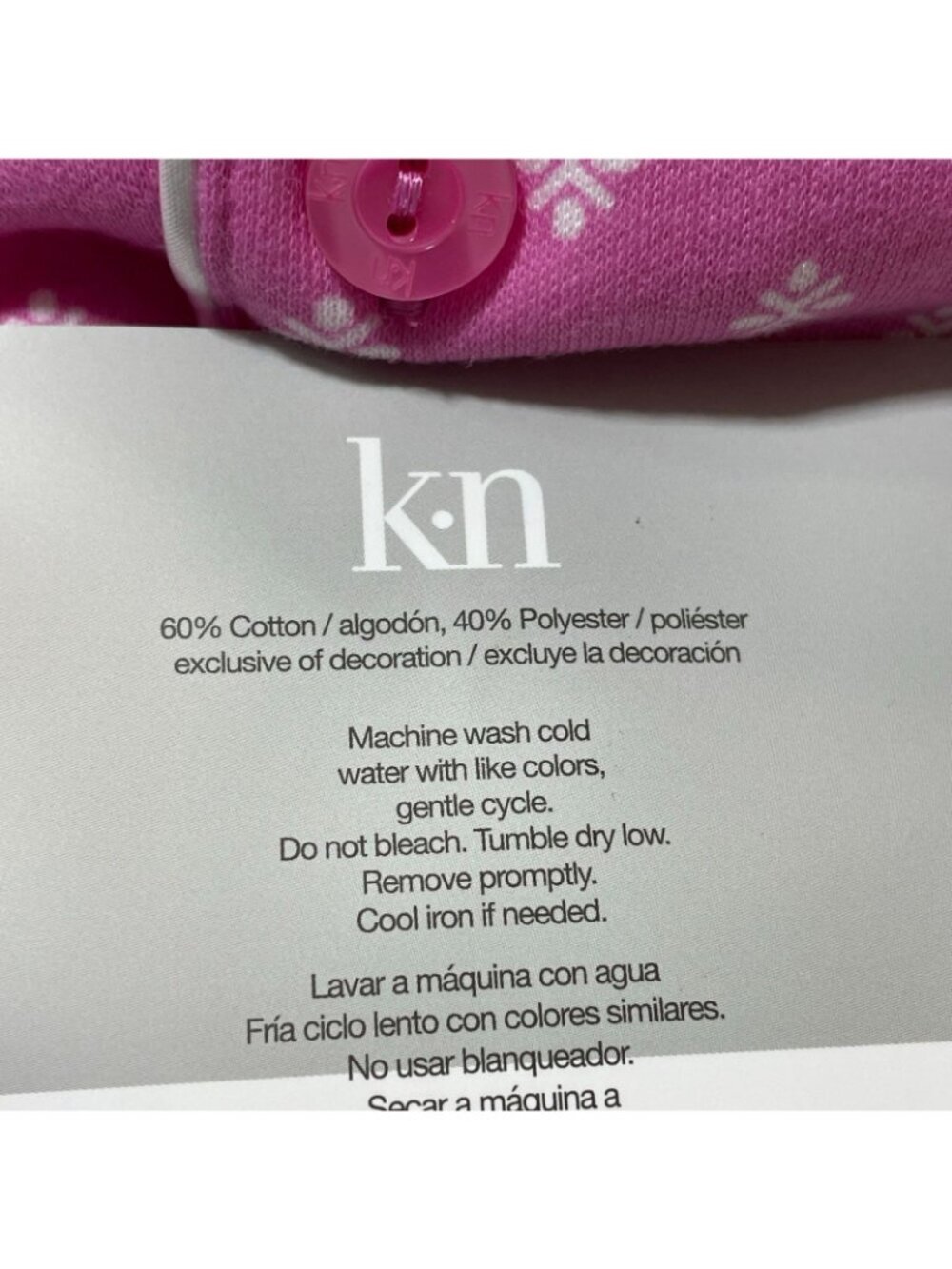 NWT Karen Neuburger Women's M Pajama Set Pink 2-Piece Cotton Blend H2125 - Picture 12 of 13